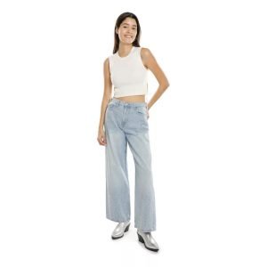 Jeans Wide Leg Brillos C&a De Mujer